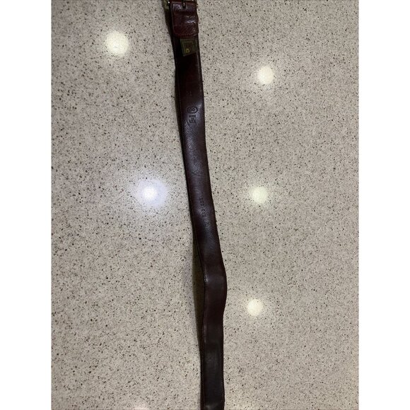 vintage USA handmade TRAFALGAR leather belt 34 brown - Picture 11 of 11